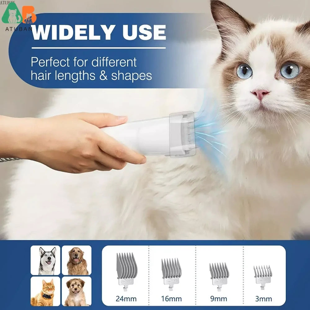 Pet Grooming Vacuum Kit for Dogs &amp; Cats